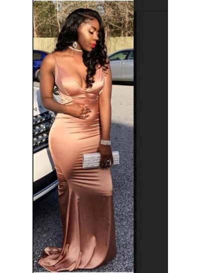 2023 V-neck Backless Prom Dresses