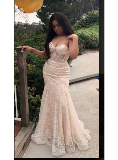 2024 Ivory Sweetheart Mermaid Prom Dresses