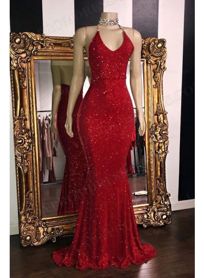 2023 Sheath Sequins Spaghetti Straps Sleeveless Floor-Length Prom Dresses