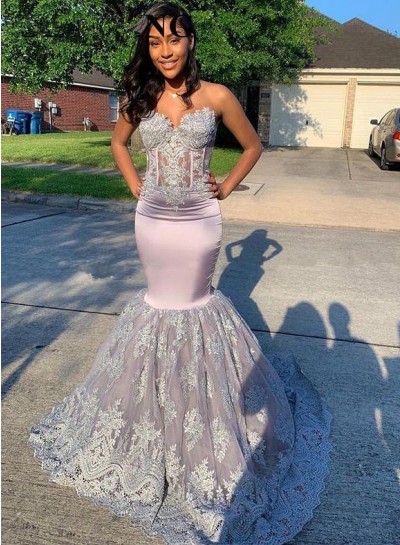 Mermaid Long Burgundy Sleeveless Silver Prom Dresses 2024