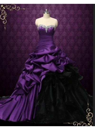 2023 New Sweetheart Ball Gown Grape Prom Dress