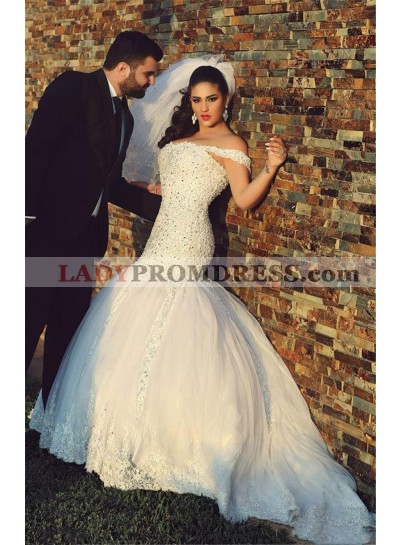 Charming 2023 Mermaid/Trumpet Off Shoulder Sweetheart Long Wedding Dresses / Bridal Gowns