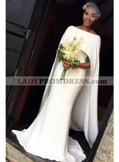 2023 Glorious Mermaid/Trumpet Wedding Dresses / Bridal Gowns With Capes 