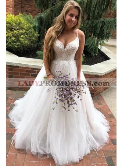 2023 New Arrival A Line Sweetheart Tulle Lace Cheap Wedding Dresses