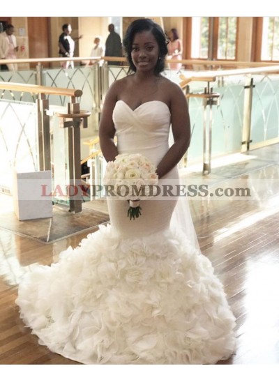 Amazing Mermaid Sweetheart Layered Ruffles South African Wedding Dresses 2023