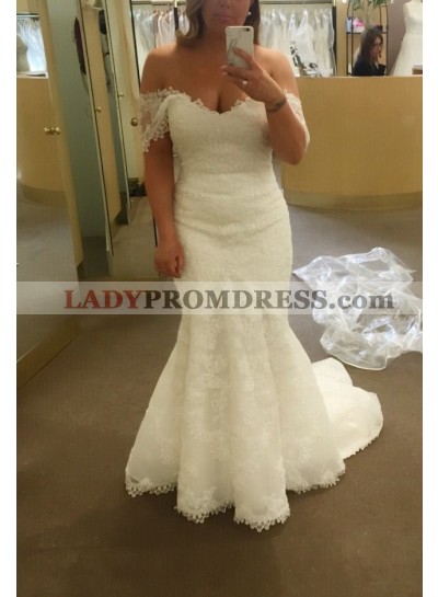 Sexy Mermaid Off Shoulder Sweetheart Lace Wedding Dresses 2023