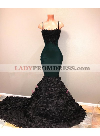 2023 Sexy Hunter Spaghetti Straps Leaves Long Prom Dresses