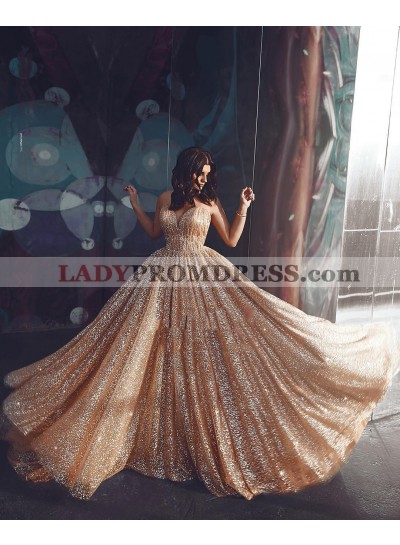 2023 New Arrival Sweetheart Backless Bling Bling Champagne Prom Dresses