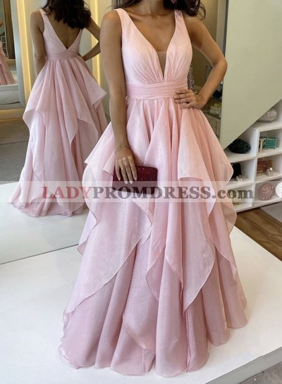 Dusty Rose Sweetheart Taffeta Ruffles Long A Line Prom Dress 2023