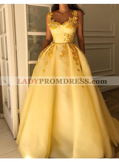 A Line Gold Sweetheart Gold Long Prom Dresses With Patterns 2023