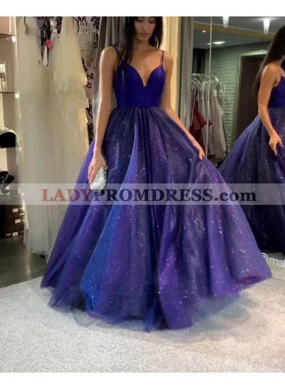 A Line Purple Sweetheart Tie Up Tulle Long 2023 Prom Dresses