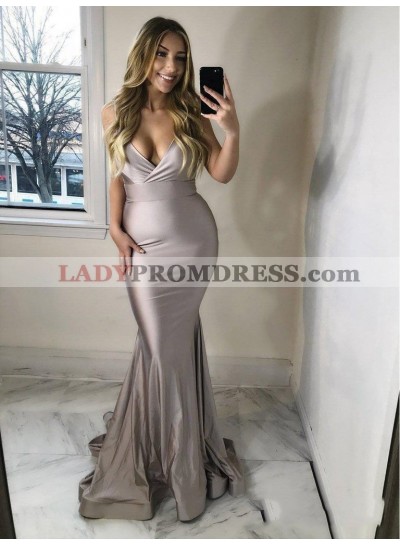2023 Mermaid Sweetheart Champagne Long Pleated Prom Dresses
