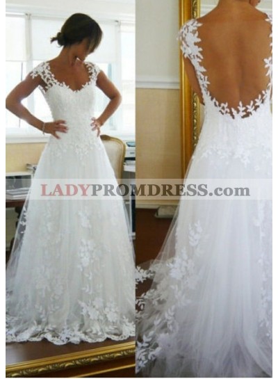 2023 Backless Lace Wedding Dresses / Gowns