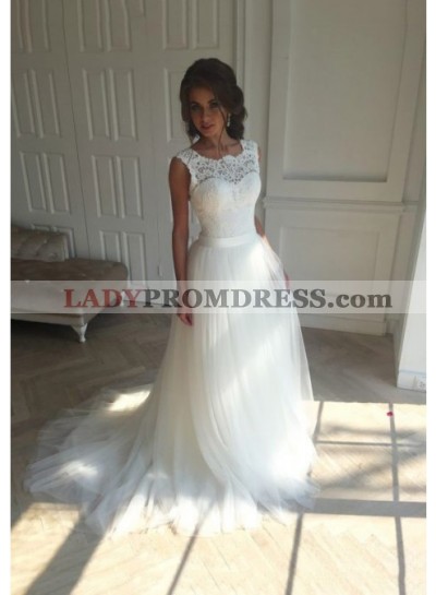 A Line Tulle Lace 2022 Wedding Dresses Cheap