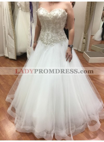 2023 Sweetheart Beaded A-line Wedding Dresses
