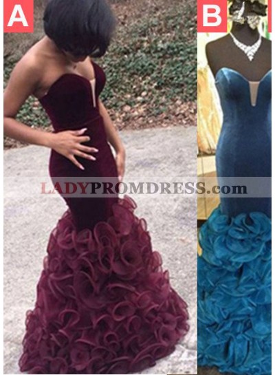 2023 Junoesque Black Sexy Sweetheart Cascading Satin Prom Dresses