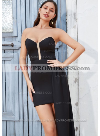 2023 Sheath/Column Sweetheart Satin Lace up Short/Mini Homecoming Dresses, As Picture & Size 2 - 26W In Stock & Ships in 48 Hours