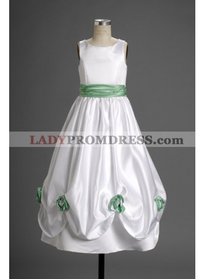 2023 Winsome White Taffeta Flower Floor Length Actual First Communion Dresses 
