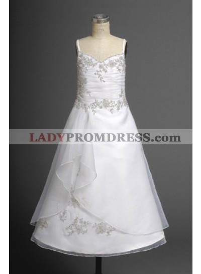 Alluring A-line Hot Sale V-neck Flower Girl Actual First Communion Dresses 