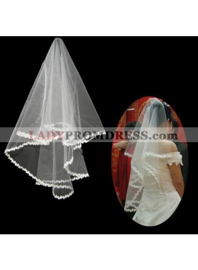 Great Wedding Veil With Embroidery
