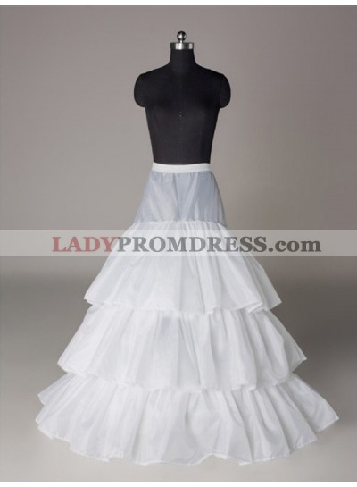 Nylon A-Line 3 Tier Floor Length Slip Style/Wedding Petticoats