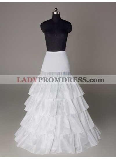 Nylon A-Line 4 Tier Floor Length Slip Style/Wedding Petticoats