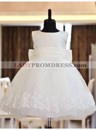 A-line/Princess Scoop Lace Sleeveless Long Organza First Communion Dresses / Flower Girl Dresses
