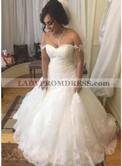 2023 A Line Sweetheart With Straps Lace Wedding Dresses