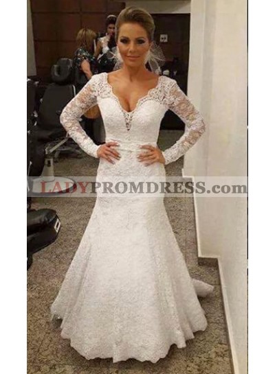 New Arrival Mermaid Lace Long Sleeves 2023 Wedding Dresses