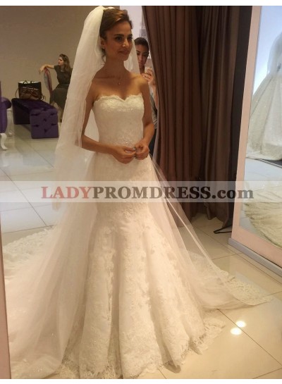 2023 High Quality Lace Sweetheart Long Wedding Dresses