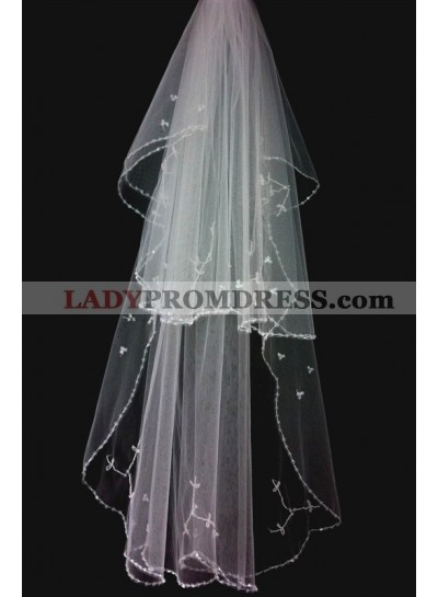 Quite Gorgeous Wedding Veil With Embroidery
