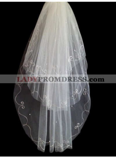 Quite Great Wedding Veil With Embroidery