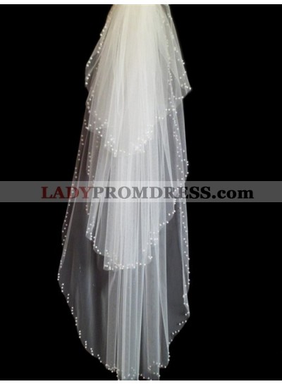 Quite Simple Wedding Veil With Beading