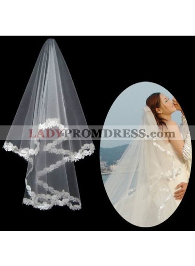 Very Gorgeous Wedding Veil With Embroidery