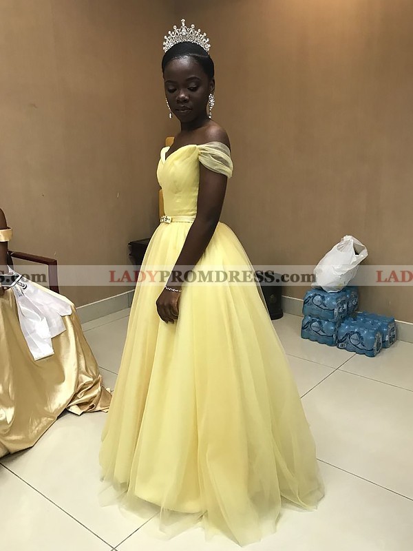 light yellow off the shoulder dress