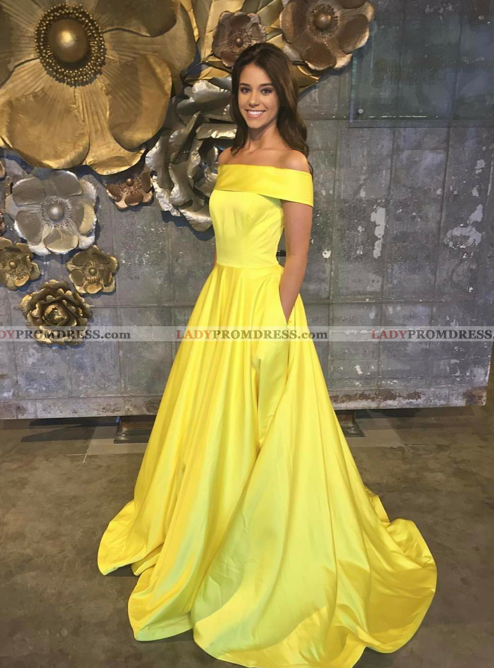 cheap prom dresses yellow