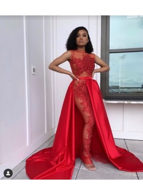 2022 Sexy A-Line Red Long Prom Dress