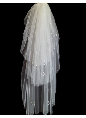 Quite Great 3 Layers Wedding Veil With Beading