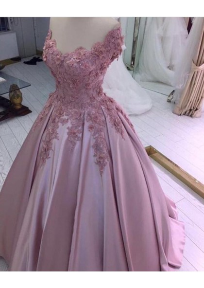 dusty pink ball gown