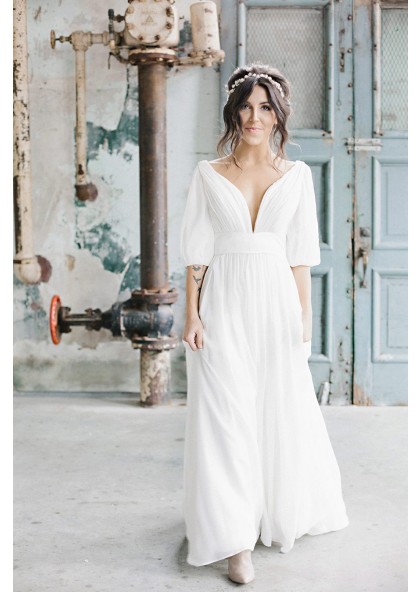 white long beach dress