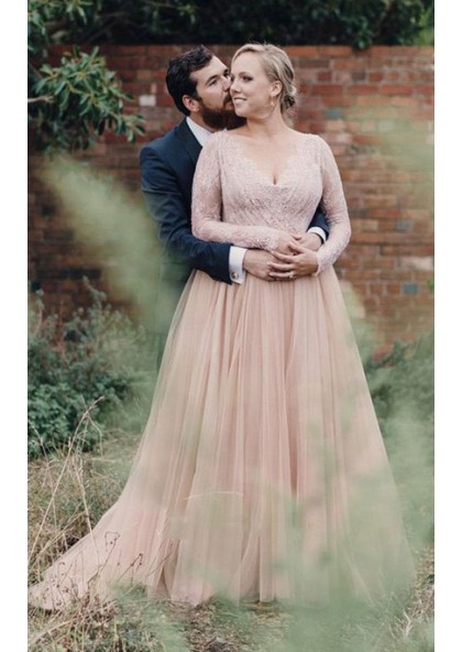 plus size long pink dress