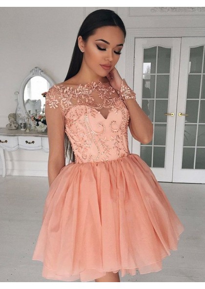 pink short prom dresses 2019