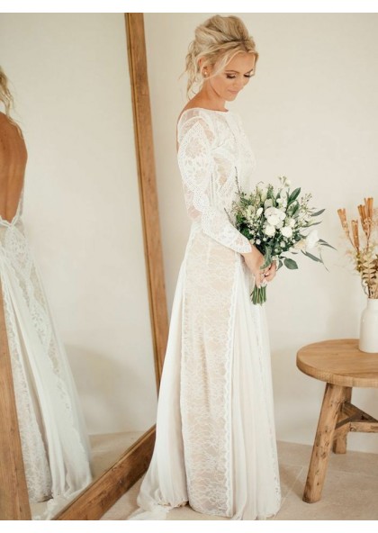 long sleeve white bridesmaid dresses