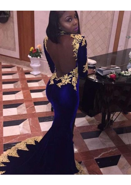 royal blue velvet dress prom