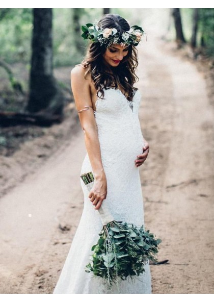 white backless maternity dress
