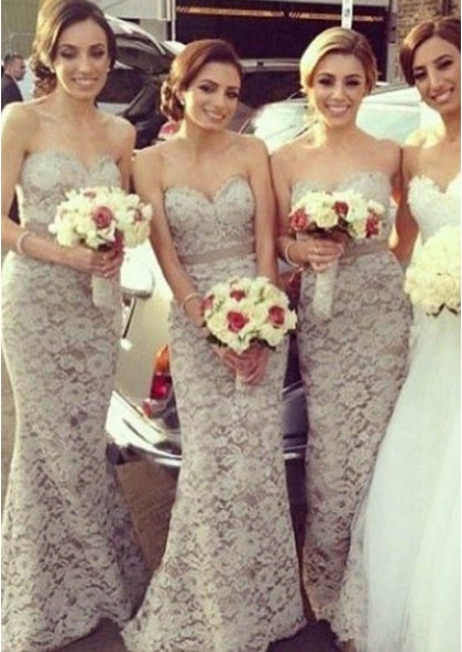 champagne lace bridesmaid dresses