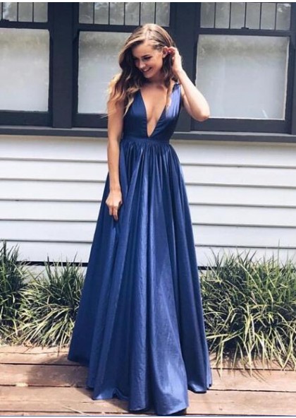 navy blue princess prom dresses