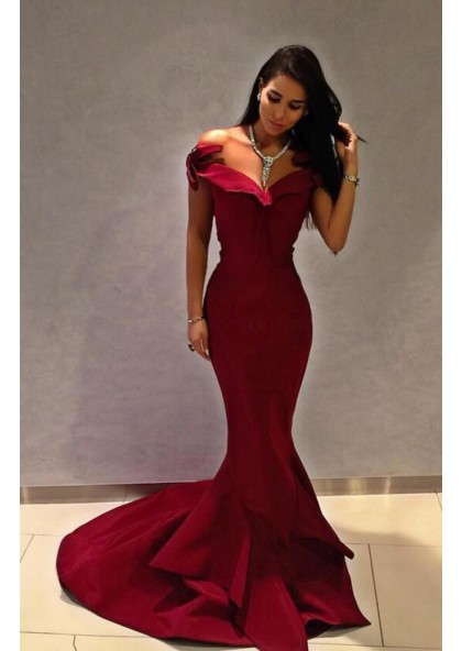 burgundy formal dress