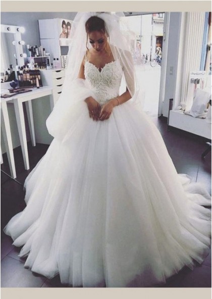 a line ball gown wedding dress