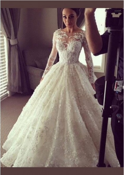 all lace wedding dress with sleeves